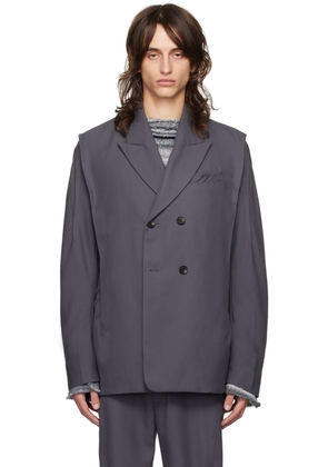 Kiko Kostadinov Gray Ohne K-Dart Blazer