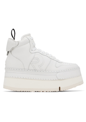 R13 White Riot Leather High Top Sneakers