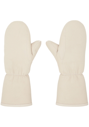 Yves Salomon Beige Merinillo Mittens