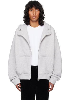 WOOYOUNGMI Gray High Neck Hoodie