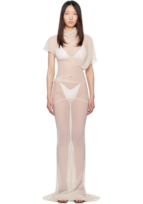 Rick Owens Lilies White Hollywood Lilith Maxi Dress