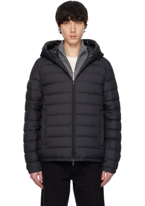 Moncler Black Chevrerie Hooded Short Down Jacket