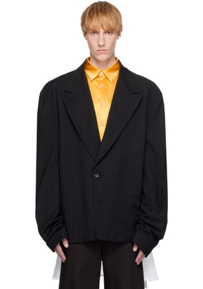 ANDREJ GRONAU Black Oversized Suit Blazer