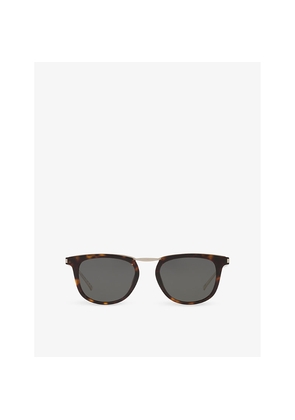 Womens Saint Laurent Ys000620 SL 753 Round-Frame Acetate Sunglasses