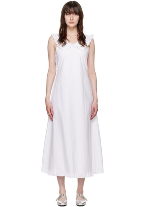 Molly Goddard White Laura Midi Dress