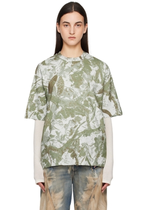 Acne Studios Gray & Brown Crew Neck T-shirt