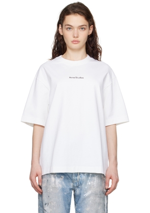 Acne Studios White Relaxed Fit Stamp Logo T-shirt