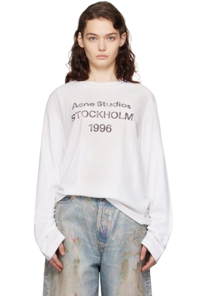 Acne Studios White Relaxed Fit Logo T-shirt