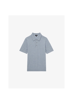 Mens Reiss Manor Short-Sleeve Merino Wool Polo Shirt