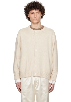 Bode Off-White Meringue Cardigan