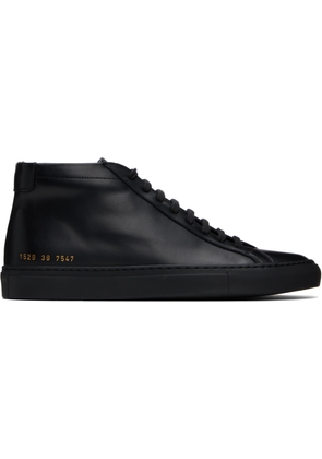 Common Projects Black Original Achilles Mid Sneakers