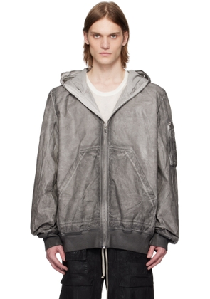 Rick Owens DRKSHDW Gray Hollywood Flight Bomber Jacket