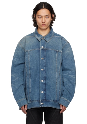 Rick Owens DRKSHDW Indigo Hollywood Jumbo Worker Denim Jacket