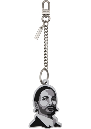 Marc Jacobs Silver & Gray 'The Marc Bag Charm' Keychain