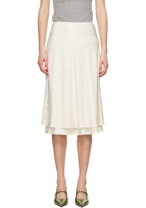 Jil Sander Off-White A-Line Midi Skirt