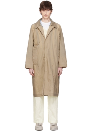 DOCUMENT Khaki Light Weight Nylon Water Proof Packable Coat