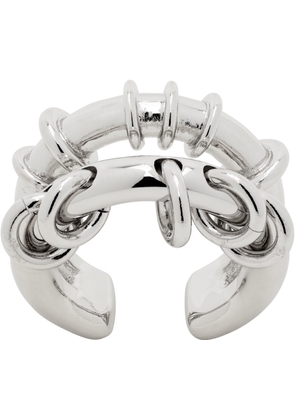 We11done Silver Double Hoop Ring