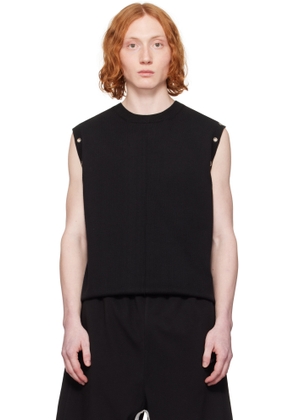 We11done Black Eyelet Knit Vest