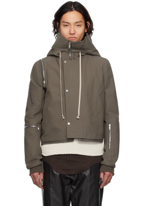 Rick Owens Gray Hollywood Cropped Headon Jacket