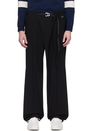 Lacoste Black Straight Cut Technical Trousers