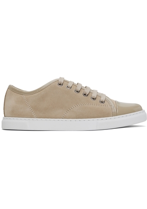 Lanvin Beige DBB1 Suede & Patent Leather Sneakers