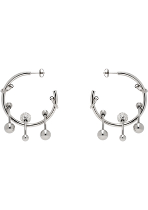 Justine Clenquet Silver Neve Crystal Earrings