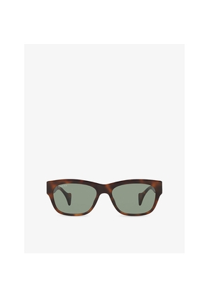 Gucci Gg1706S Tortoiseshell Square-Frame Acetate Sunglasses