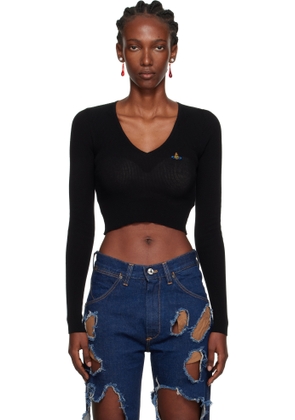 Vivienne Westwood Black Bea Cropped Sweater