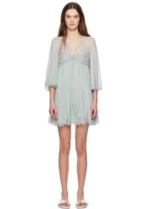 Chloé Gray Pleated Minidress