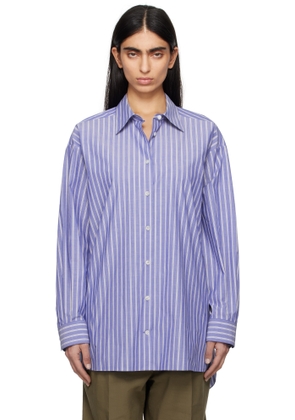 The Row Navy & White Luka Shirt