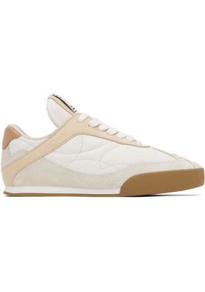 Chloé Beige & White 'Chloé Kick' Sneakers