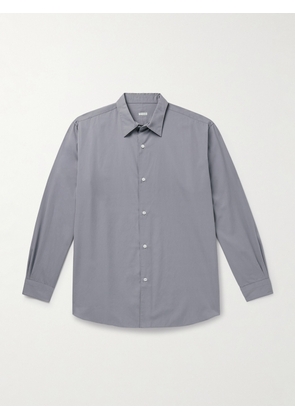 A.PRESSE - Cotton and Silk-Blend Shirt - Men - Gray - 1
