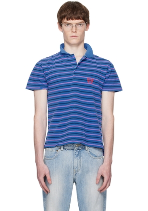 Balenciaga Blue Laurel Classic Fitted Polo