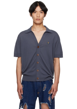 Vivienne Westwood Blue Cotton Polo Cardigan