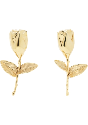 Magda Butrym Gold Rosebud Earrings