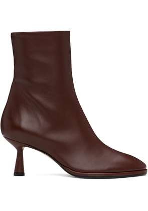 Aeyde Burgundy Dorothy Leather Ankle Boots