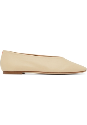 Aeyde Beige Kirsten Leather Ballerina Flats