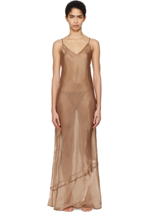 SKIMS Tan Liquid Organza Cami Long Maxi Dress