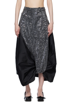 Paula Canovas Del Vas Black Boletus Midi Skirt
