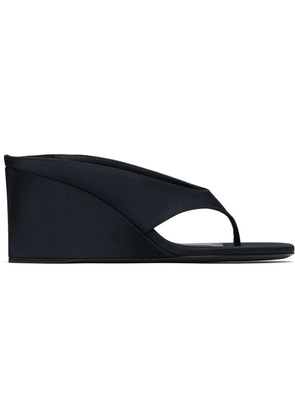 ALAÏA Black Cube Thong Mules