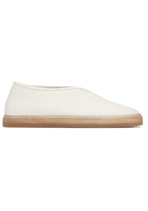 LEMAIRE White Linoleum Piped Loafers