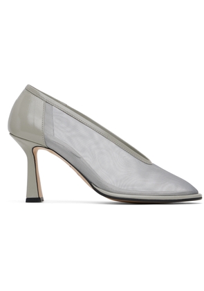 RECTO Gray Poppy Rounded Toe Heels