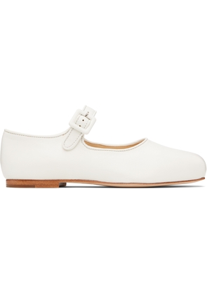 Sandy Liang White Mary Jane Pointe Ballerina Flats