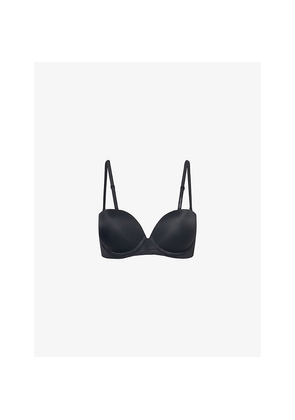 Womens Calvin Klein Push-Up Balconette Stretch-Woven Bra