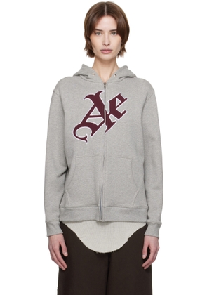 AARON ESH Gray 'AE' Hoodie