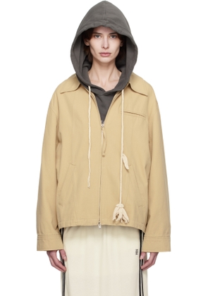 Kijun Beige Orbit Patch Jacket