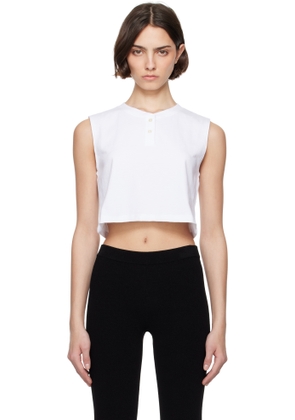 LESET White Margo Sleeveless Henley