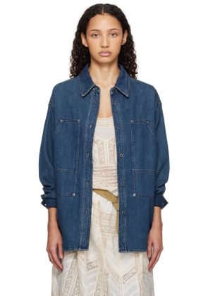 Isabel Marant Etoile Blue Okely Denim Jacket