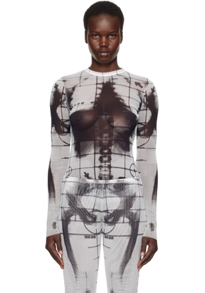 Jean Paul Gaultier White & Black 'The Squeletor' T-Shirt