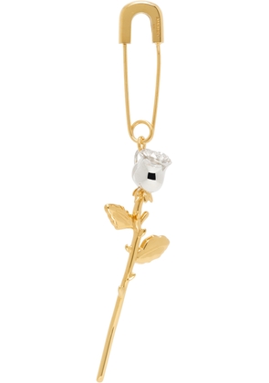 AMBUSH Gold & Silver Rose Charm Single Earring